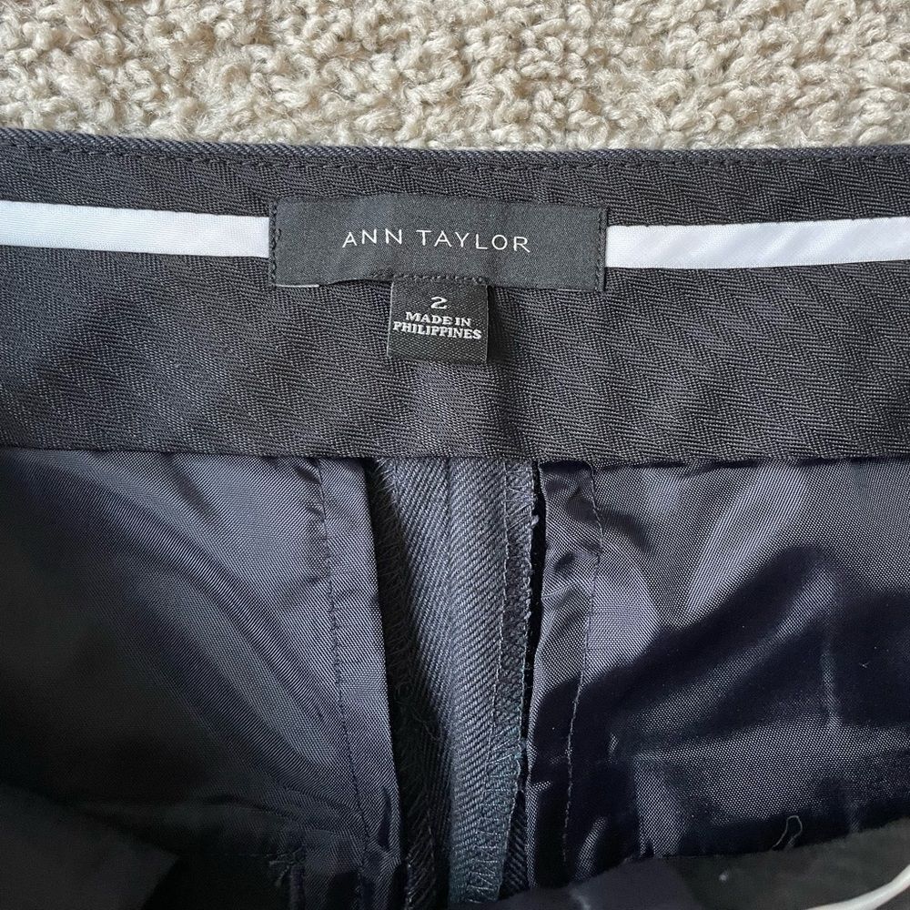 Ann Taylor Wide Leg Pinstripe Dress Pants - Picture 3 of 4